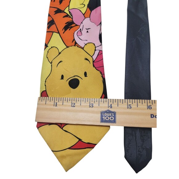 Men's Black Tie Disney Winnie The Pooh And Friends Tigger Eeyore Piglet Poly - Picture 6 of 9